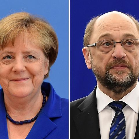 Angela Merkel und Martin Schulz