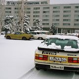 Schon damals musste sich der Porsche 944 durch Schnee kämpfen