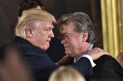 Donald Trump (l.) und Stephen Bannon