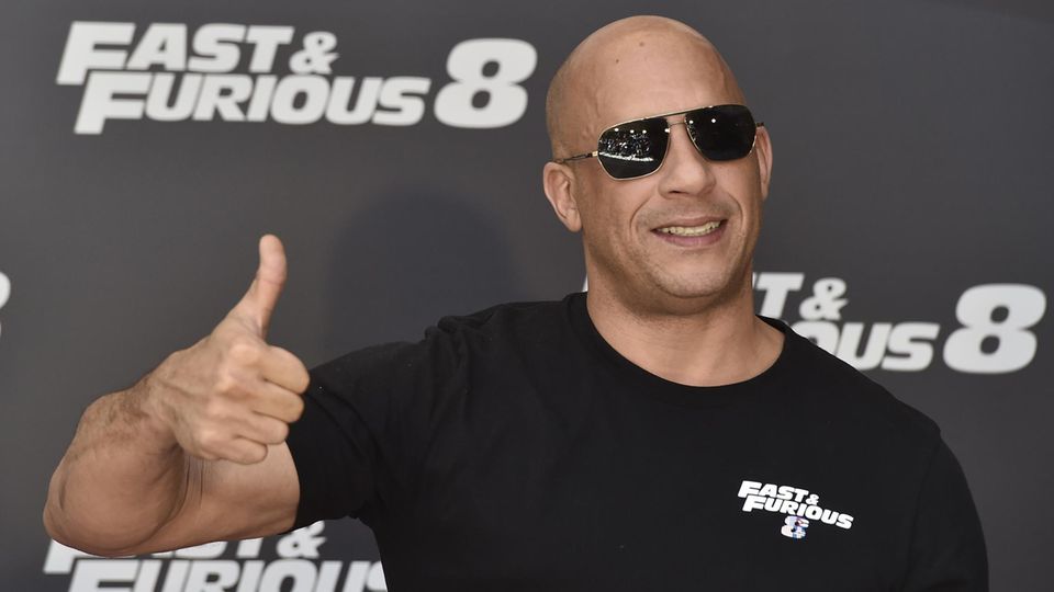 Vin Diesel bei der Premiere von "Fast & Furious 8" in Madrid, Spanien.