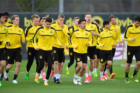 Die Spieler des BVB beim Training