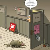 Cartoon zum Tag des Notrufs: Wo bleibt Feuerwehrmann Horst?