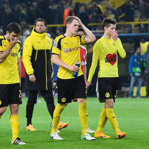 Sokratis Papastathopoulos, Roman Weidenfeller, Matthias Ginter und Julian Weigl