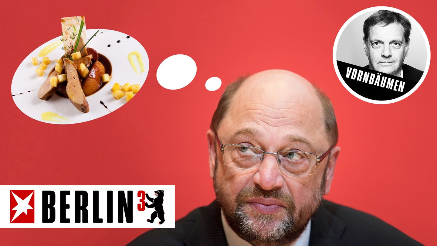 Martin Schulz mag Gänsestopfleber, das wiederum mögen manche seiner Wähler nicht ...