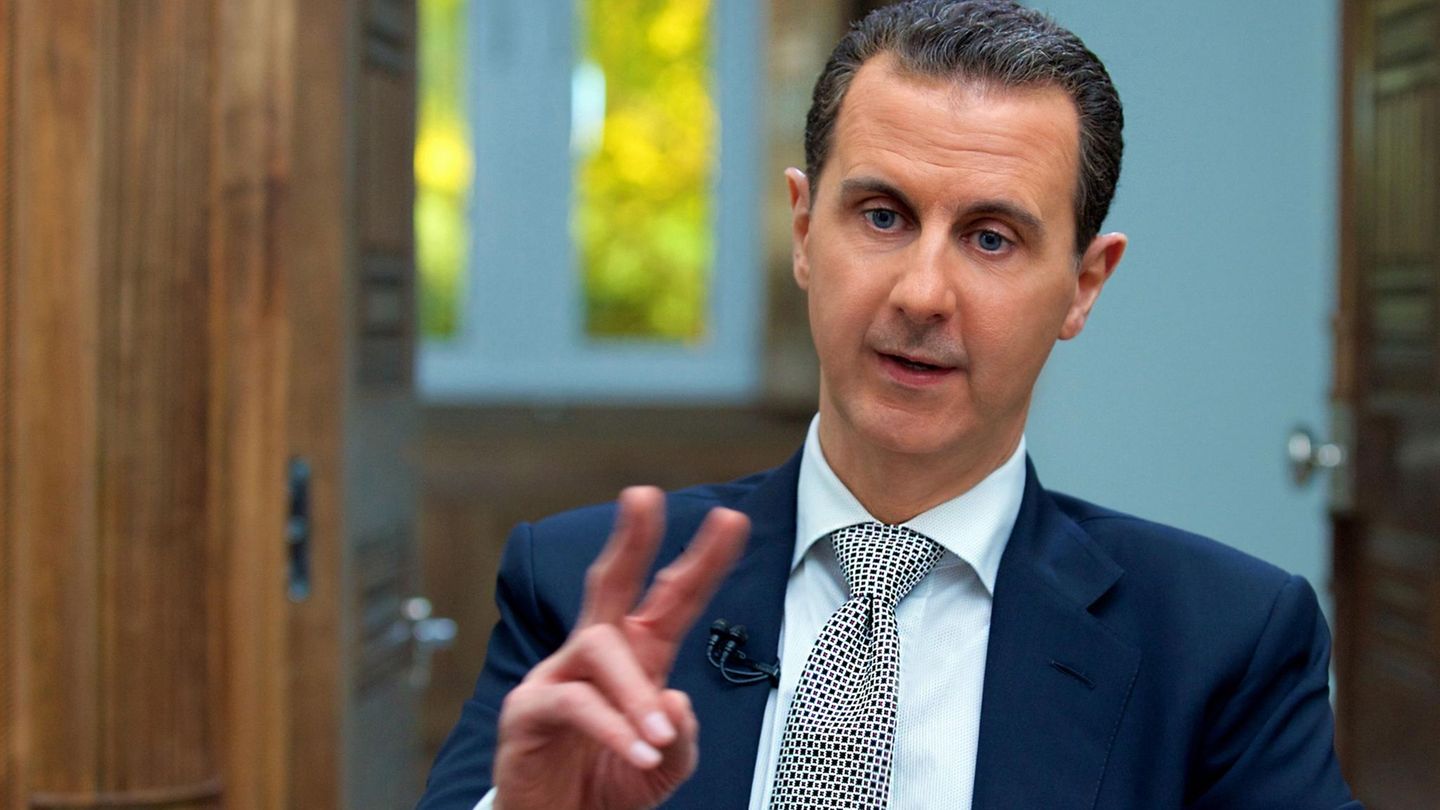 Der syrische Präsident Baschar al-Assad während des Interviews in Damaskus