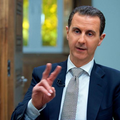 Der syrische Präsident Baschar al-Assad während des Interviews in Damaskus