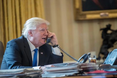 US-Präsident Donald Trump telefoniert