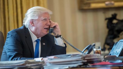 US-Präsident Donald Trump telefoniert