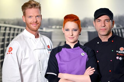 Die "Kochprofis" Nils Egtermeyer, Meta Hiltebrand und Ole Plogstedt (von links) seien auch nur gutbezahlte Schauspieler. So der Vorwurf einer Wirtin, die nach der Sendung ihr Restaurant schließen muss.