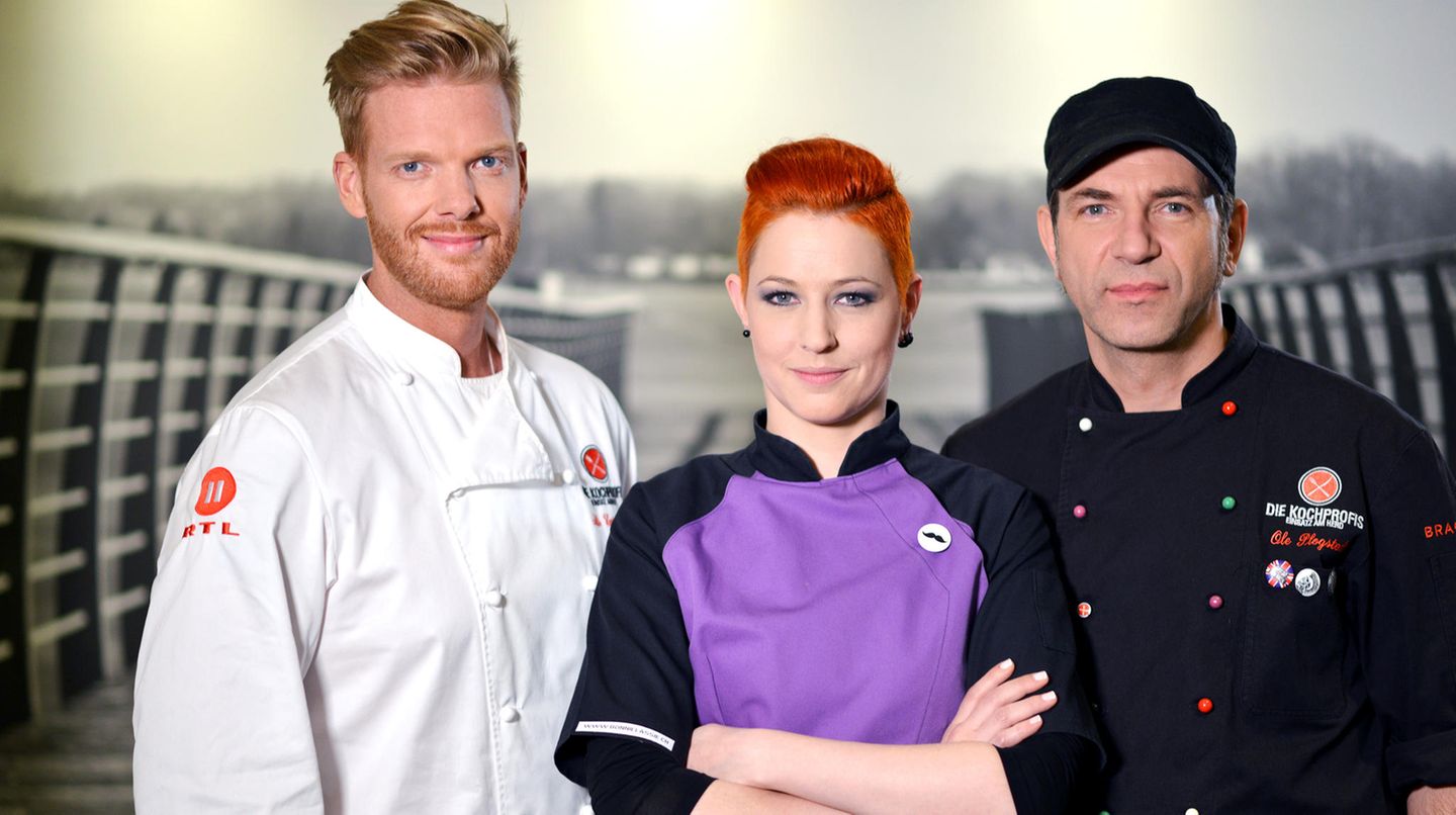 Die "Kochprofis" Nils Egtermeyer, Meta Hiltebrand und Ole Plogstedt (von links) seien auch nur gutbezahlte Schauspieler. So der Vorwurf einer Wirtin, die nach der Sendung ihr Restaurant schließen muss.