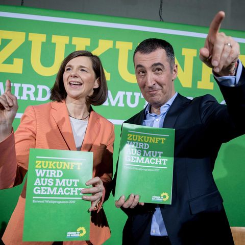 Grünen-Spitzenkandidaten Katrin Göring-Eckardt und Cem Özdemir