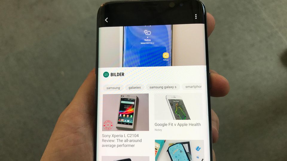 Bixby erkennt ein Galaxy S8 nicht, wenn es vor ihm liegt