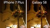Klarer Punktsieg für das Galaxy S8: Die Schatten und Konturen der Lichter sind hier deutlich besser zu erkennen als beim iPhone 7 Plus.