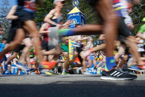 Läufer beim diesjährigen Boston-Marathon