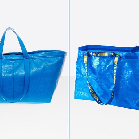 Links die Designer-Version von Balenciaga, rechts die Billig-Version von Ikea