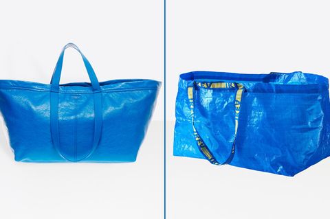Links die Designer-Version von Balenciaga, rechts die Billig-Version von Ikea