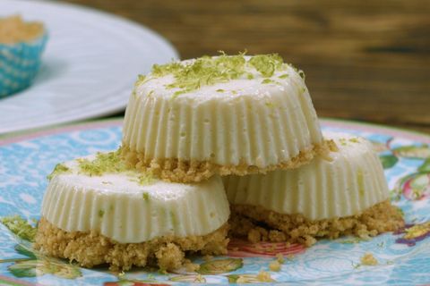 Limetten Muffins angerichtet