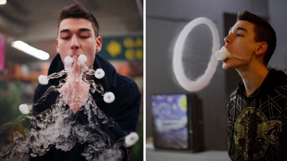 Vape Künstler Austin Lawrence Vape Künstler zeigt was er auf der E-Zigarette kann