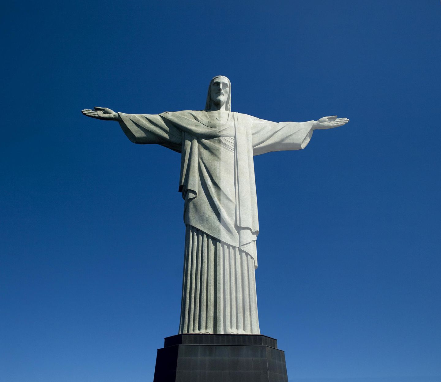 Kärcher reinigt Christus-Statue