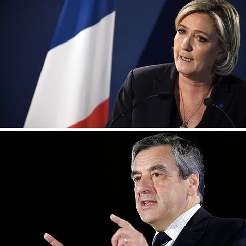 Le Pen, Melenchon, Fillon, Macron