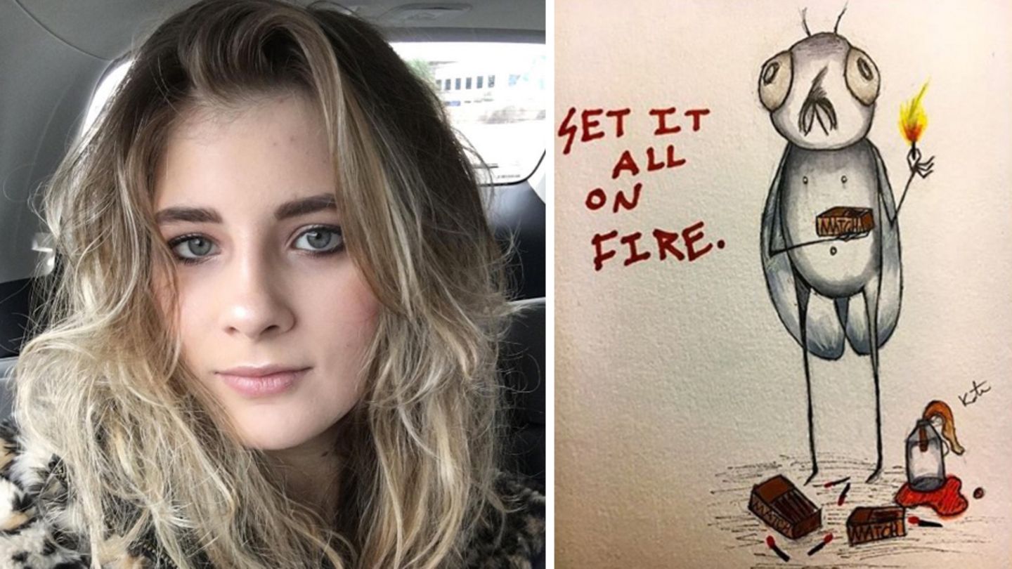 Kate Fenner und eines ihrer Bilder
