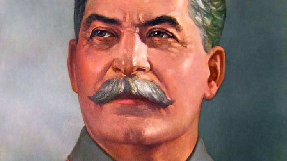 Zu sehen ist ein Propaganda-Plakat Josef Stalins