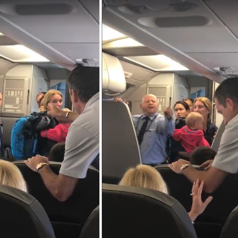 Der Streit eskalierte weiter, als ein Passagier sich einmischte.