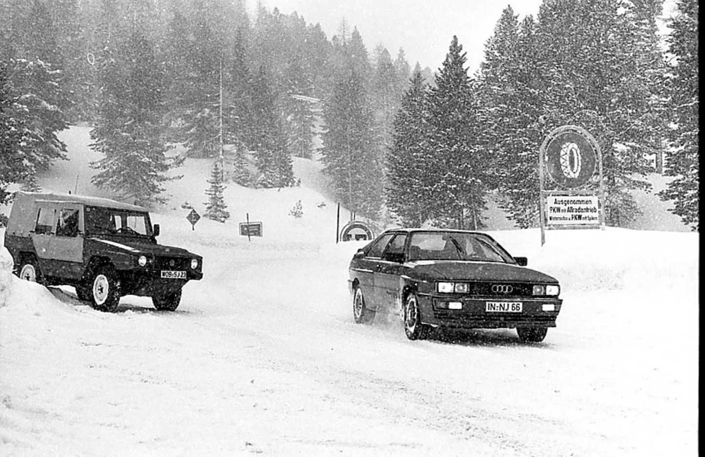 Wintertestfahrten in Nordschweden, damals war die Wetterlage noch stabiler