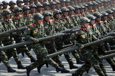 Die Armee von Nordkorea feiert am 25. April ihren 85. Gründungsjahrestag