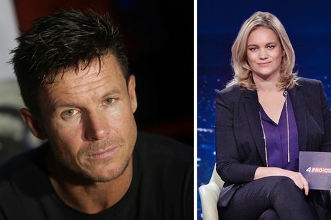 Der Ex-Extremsportler Felix Baumgartner und die Moderatorin Corinna Milborn, beide aus Österreich