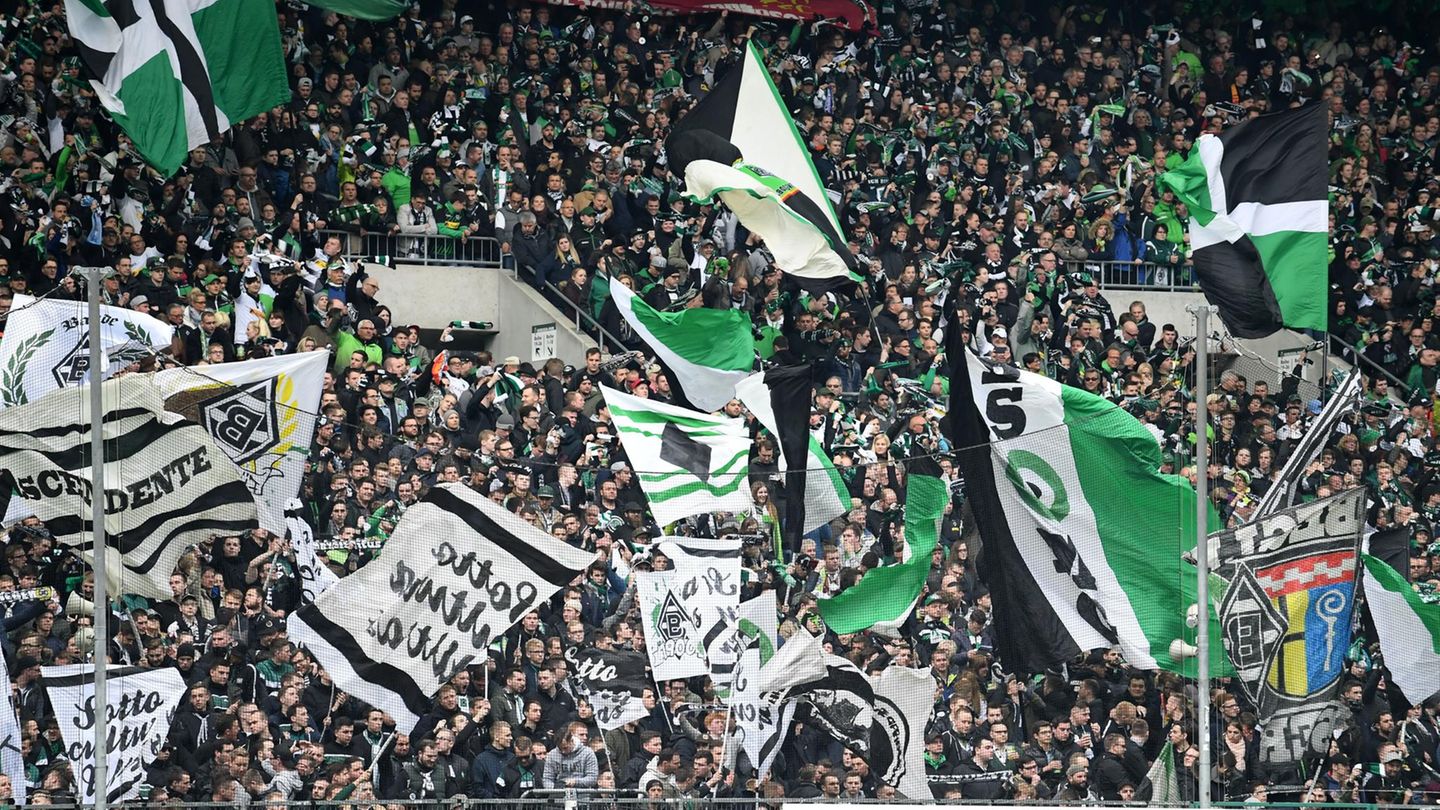 Fans in Mönchengladbach