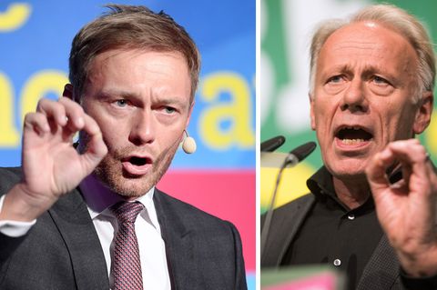 FDP-Chef Christian Lindner (l.) und Grünen-Politiker Jürgen Trittin