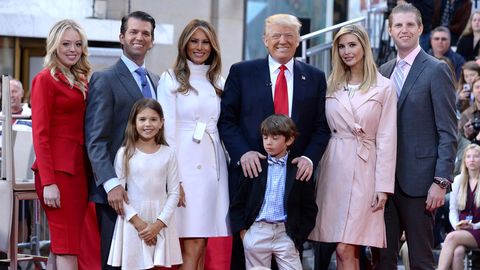 Eine schrecklich nette Familie: Donald Trump mit seinen Kindern, Enkelkindern und Ehefrau