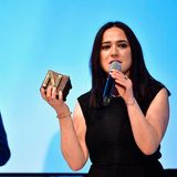 Nannenpreis 2017 Banu Güven auf der Bühne mit Christian Krug