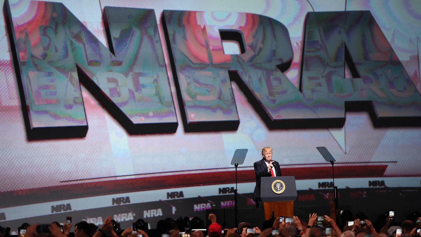 US-Präsident Donald Trump umwarb bei der NRA seine Stammwählerschaft