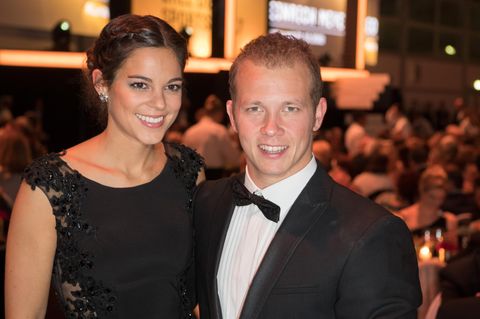 Marcia Ev und Fabian Hambüchen in Abendgarderobe beim Ball des Sports in Wiesbaden