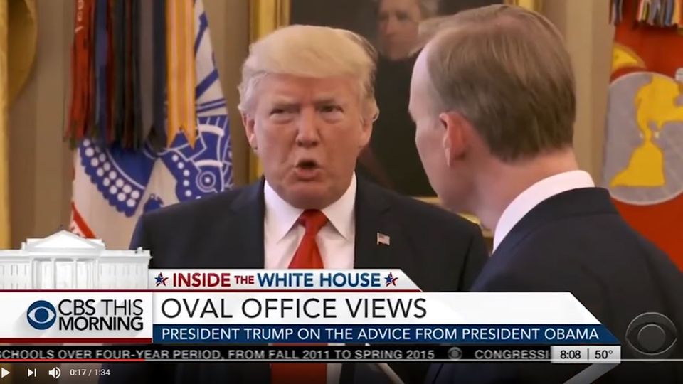 Donald Trump trifft auf CBS-Moderator John Dickerson im Oval Office