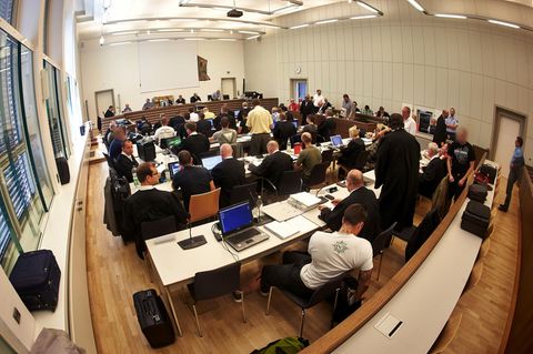 Die Prozessbeteiligten im Koblenzer Neonazi-Prozess