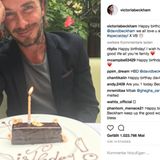 David Beckham freut sich über seine Geburtstagstorte