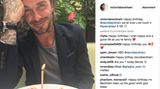 David Beckham freut sich über seine Geburtstagstorte