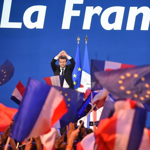 Emmanuel Macron lässt sich feiern
