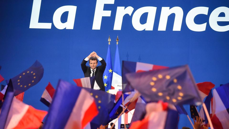 Emmanuel Macron lässt sich feiern