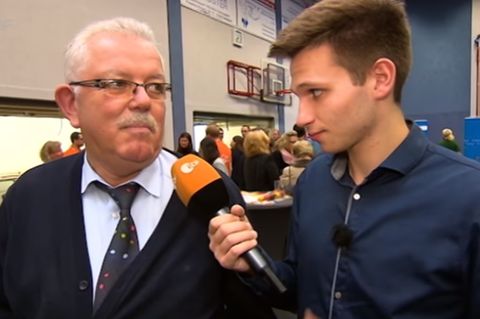 Fabian Köster im Einsatz auf einer Wahlkampfveranstaltung der CDU in Nordrhein-Westfalen