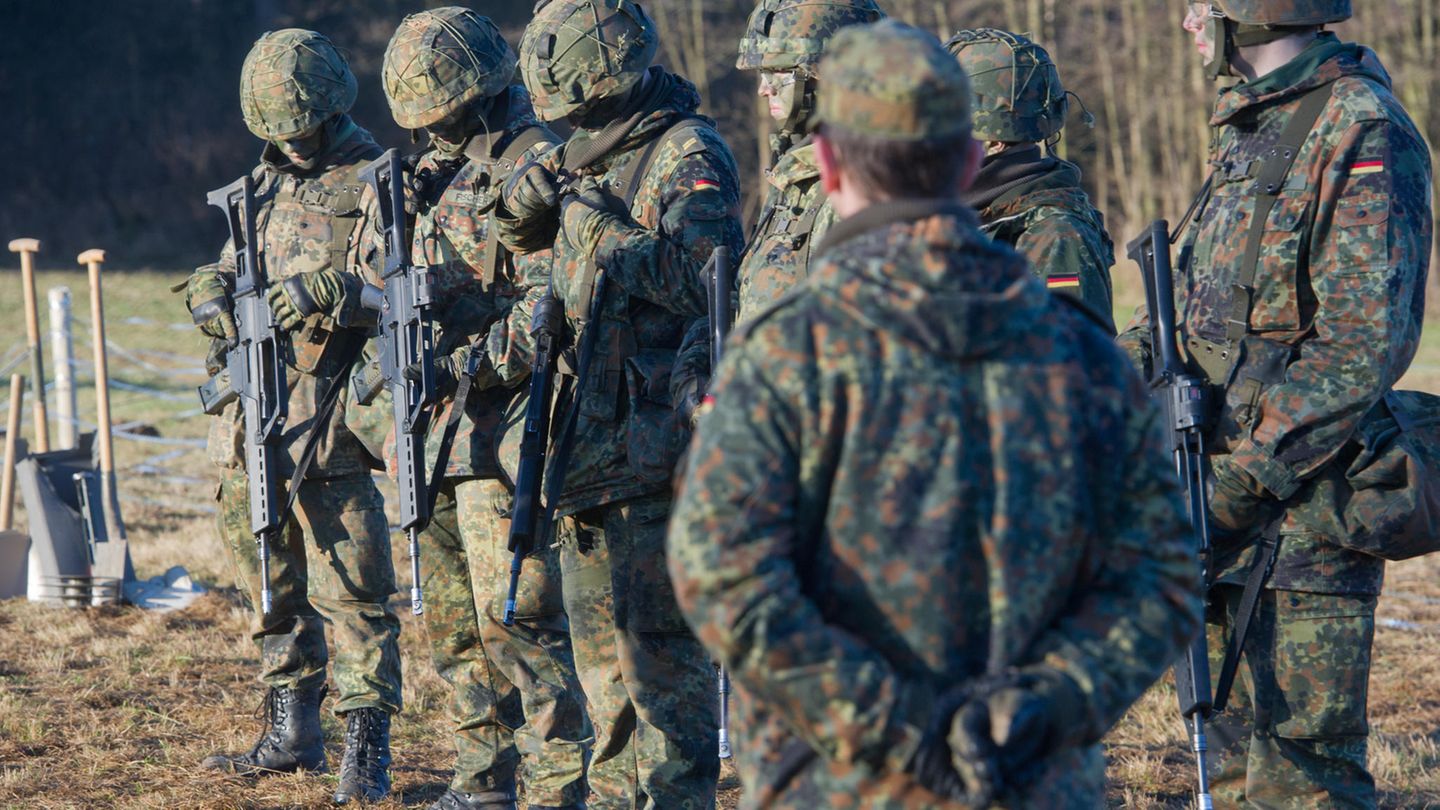 Bundeswehrsoldaten in der Ausbildung