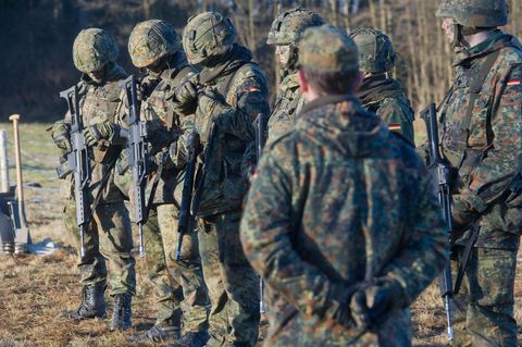 Bundeswehrsoldaten in der Ausbildung