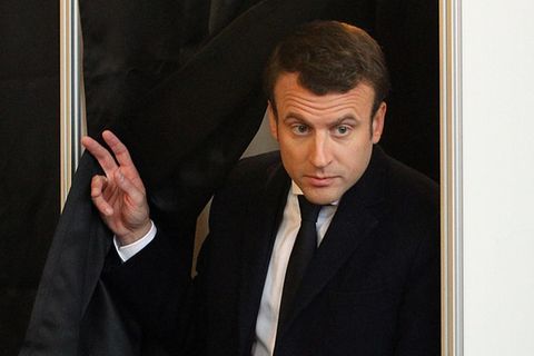 Macron laut erster Prognose vorn
