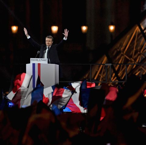Emmanuel Macron feiert seinen Sieg