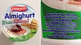 "Amarenakirschen" sind eigentlich Sauerkirschen, die in einem Sirup aus Zucker, Bittermandelöl und Vanille eingelegt sind. Der Almighurt Buon Giorno vom "Typ Amarena-Kirsche" enthält lediglich ganz normale Kirschen - und auch das umgerechnet nur rund zehn Prozent (52 Prozent von 20 Prozent). 