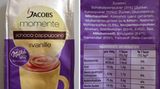 Brille auf für das winzige "Typ" vor dem Wort Vanille. Der Vanillegeschmack bei Jacobs stammt wohl von künstlichen Aromen (sonst wäre "natürliches Vanillearoma" angegeben). Und die "Milka-Schokonote" entpuppt sich als Schokoladenpulver, das zu 90 Prozent aus Zucker und nur zu 10 Prozent aus Kakaopulver besteht.