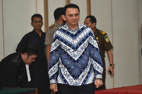 Jakartas Gouverneur Basuki Tjahaja Purnama geht zur Urteilsverkündung